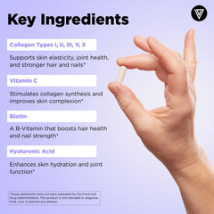 Illustration highlighting hair, skin and nails benefits