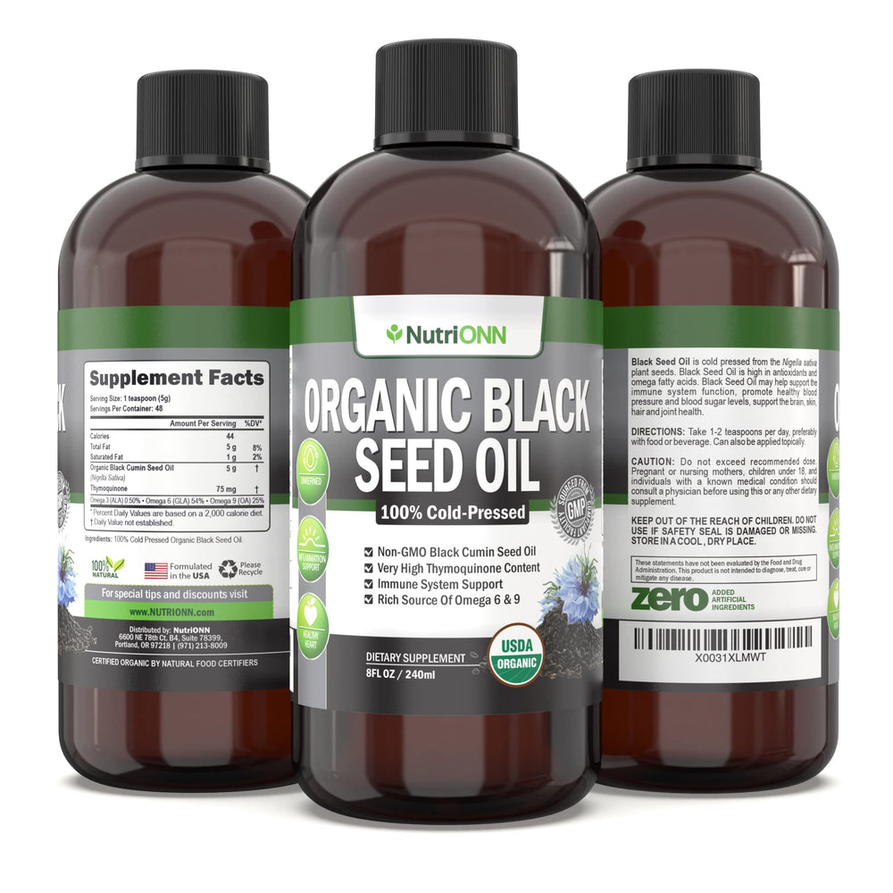 Illustration of hair, skin and nails benefits from black seed oil