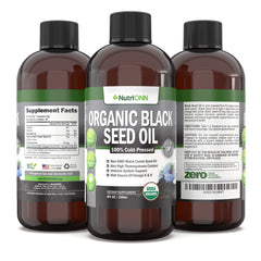 Illustration of hair, skin and nails benefits from black seed oil