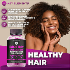Biotin hair growth vitamins packaging