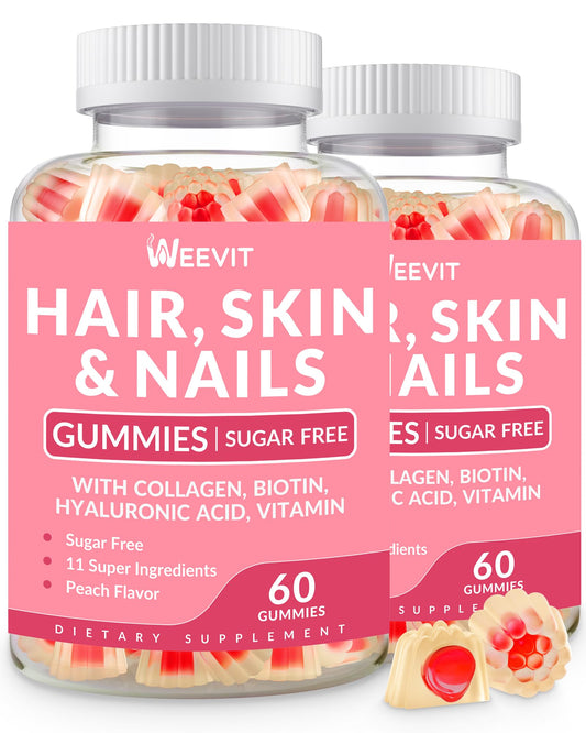 Hair Skin and Nails Gummies bottle with label