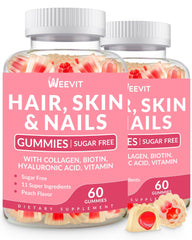 Hair Skin and Nails Gummies bottle with label