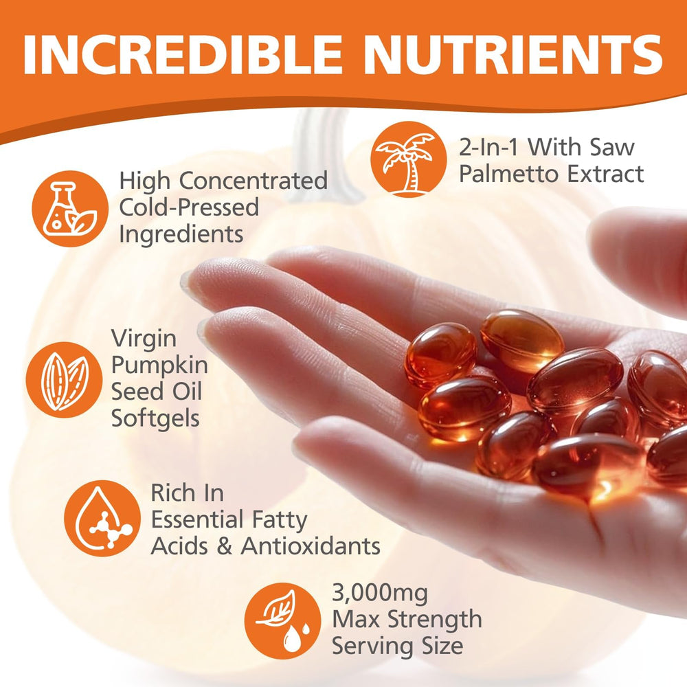 Hair health support via pumpkin seed oil capsules