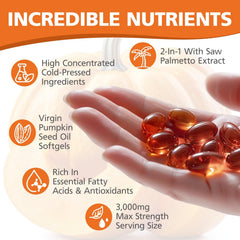 Hair health support via pumpkin seed oil capsules