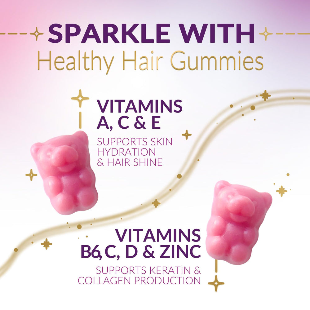 Lifestyle shot of gummies against a white background
