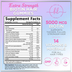 Side view of Hair Vitamins Gummies bottle