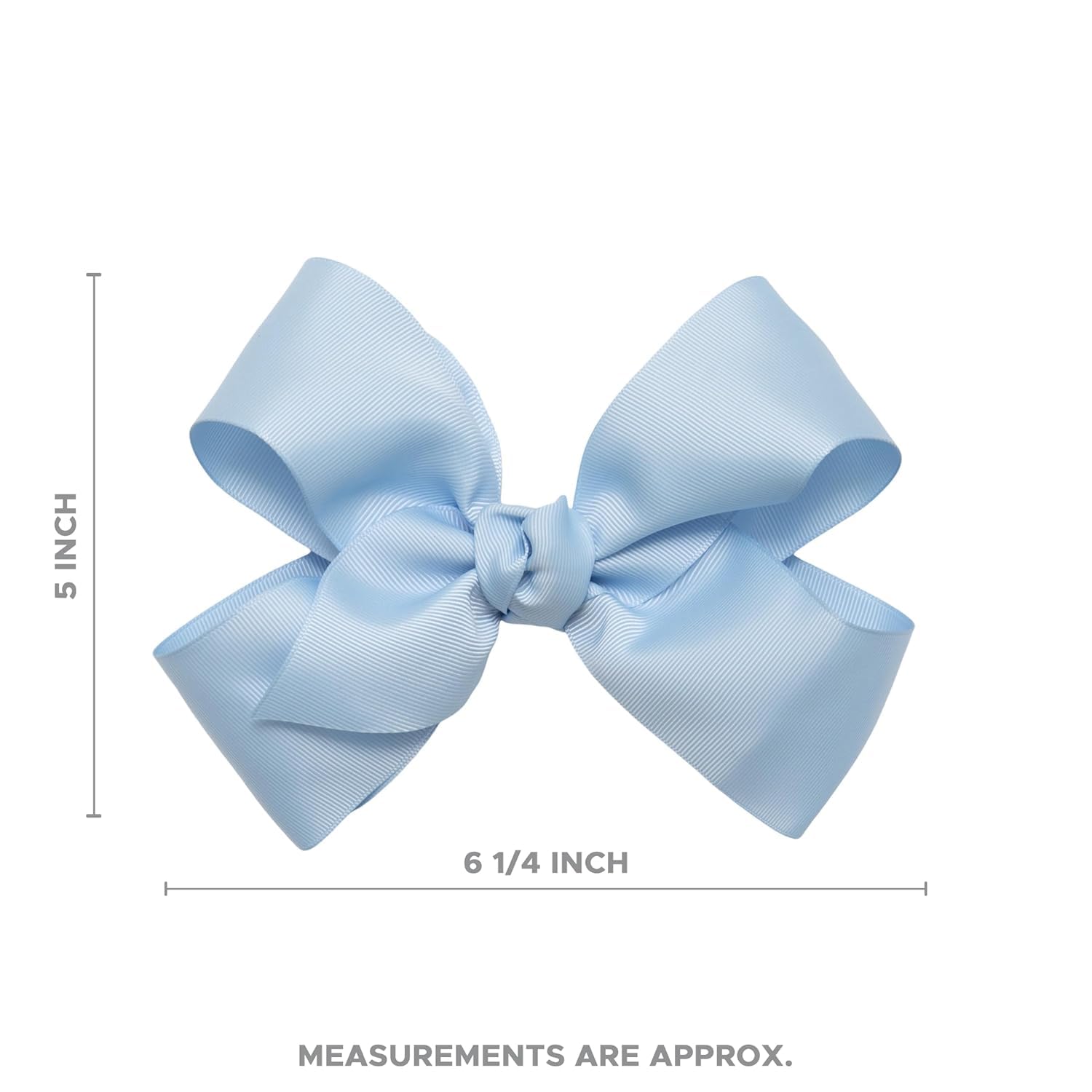 HAIRBOWS Knot-wrap center bow worn daily; complements many outfits.