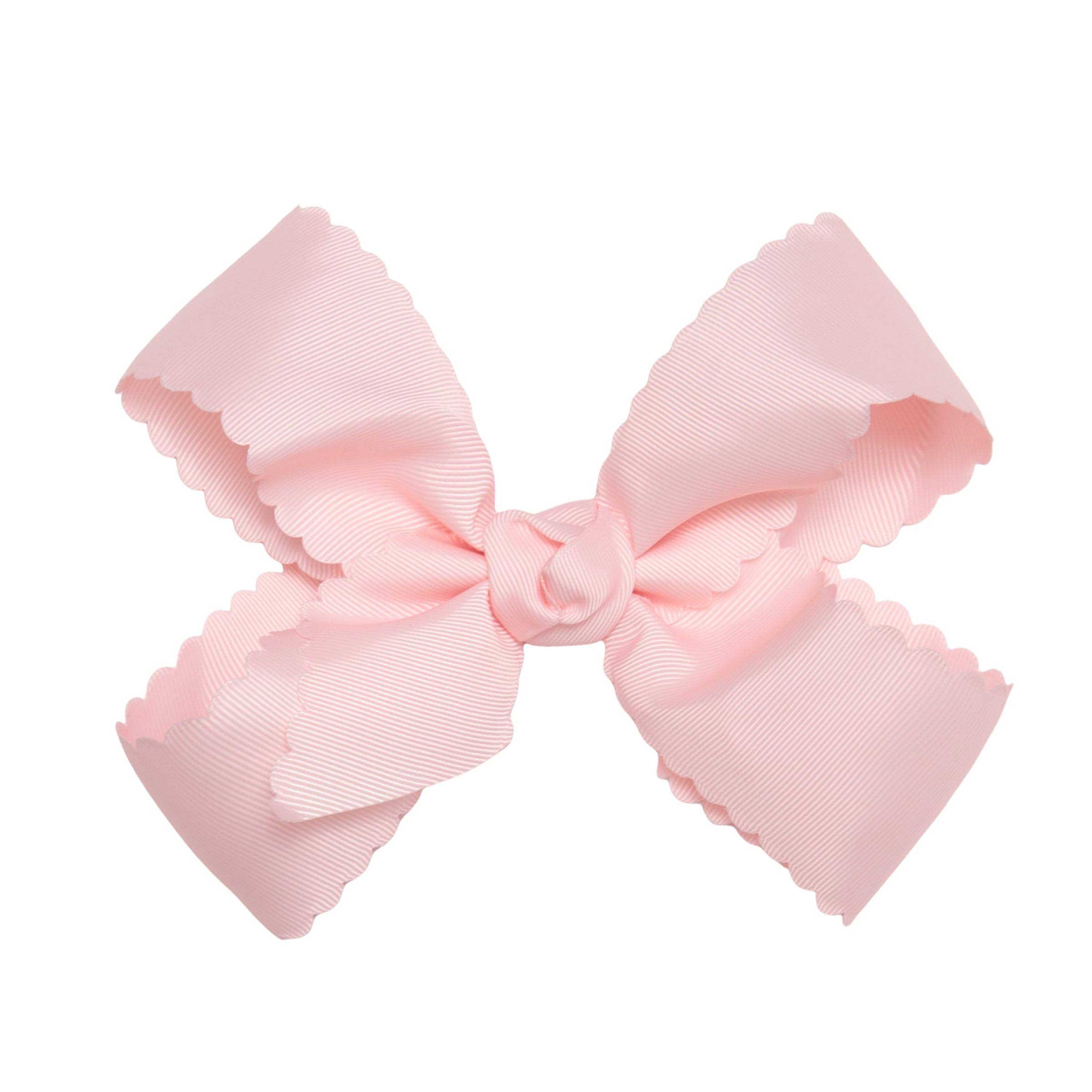 Hairbows grosgrain scalloped-edge bow clip front showcases secure, polished look.