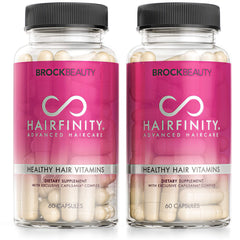 Hairfinity bottle front: vegan hair vitamins for daily nourishment and hair maintenance