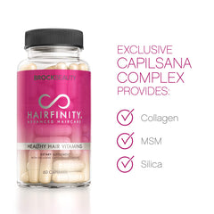 Close-up of biotin, amino acids and collagen ingredients