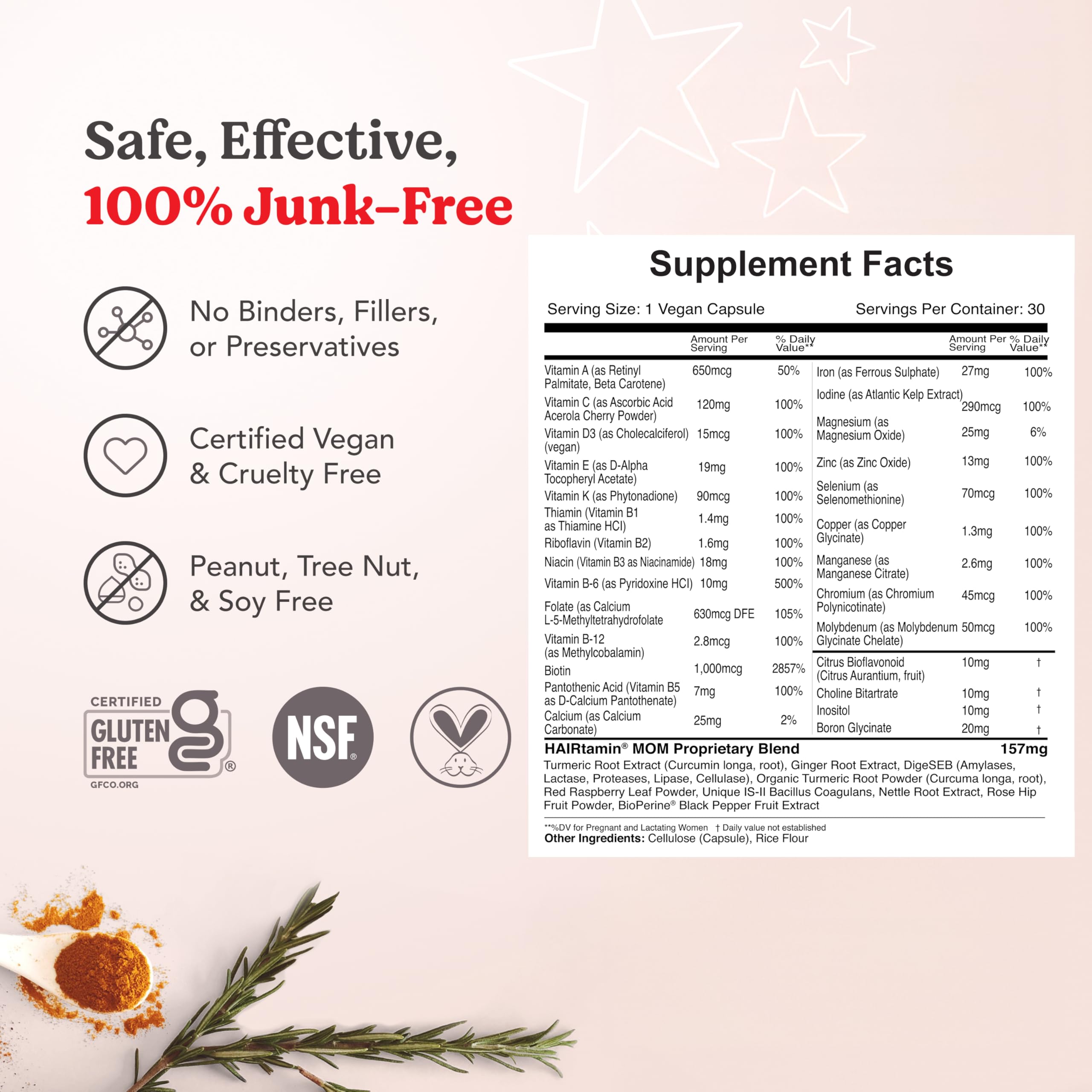 Skin, nails, and hair vitamins for moms in a 3-pack