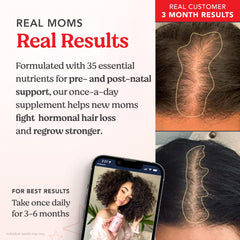 HAIRtamin MOM daily pill arrangement for convenient one-a-day pregnancy nutrition.