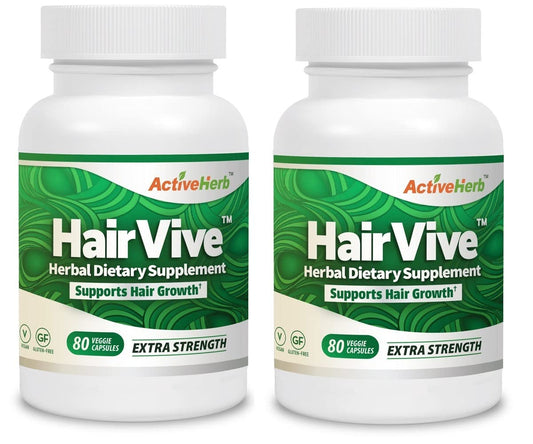HairVive 80 veggie capsules two-bottle pack product image