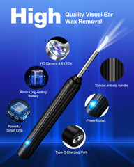 HaYiue ear cleaner 3.5mm lens reaches deep for thorough earwax checks
