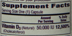 Halal-certified D3-50 50,000 IU packaging