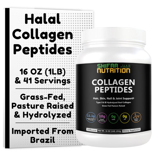 1 lb tub of Halal Grass-Fed Collagen Peptides Powder - Unflavored