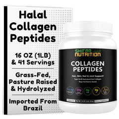 1 lb tub of Halal Grass-Fed Collagen Peptides Powder - Unflavored