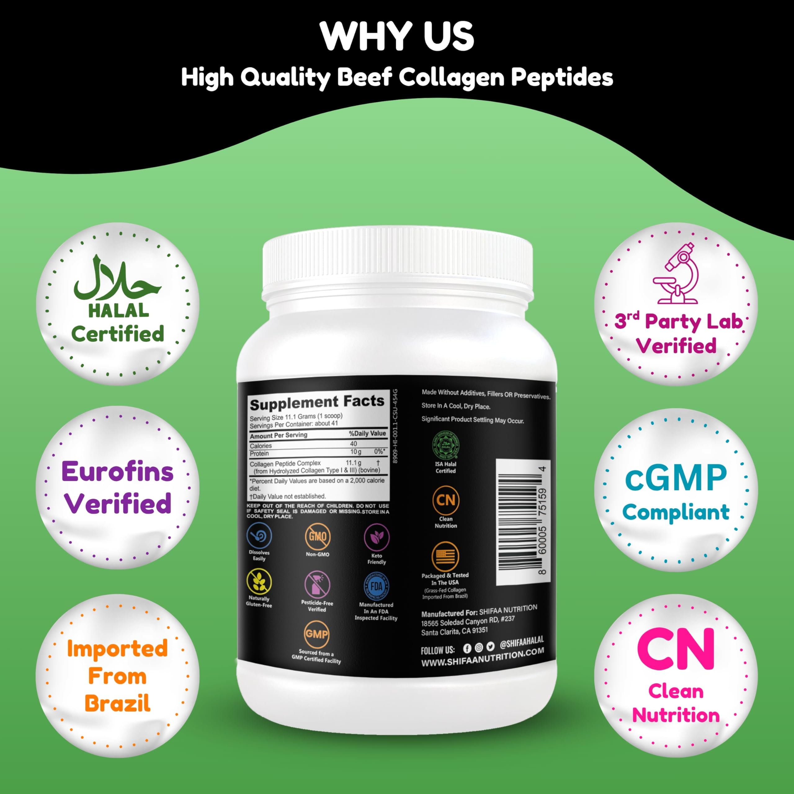 ISA certification and halal logo on product packaging