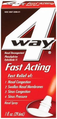 HALEON four-way nasal decongestant spray bottle for fast congestion relief and sinus support.