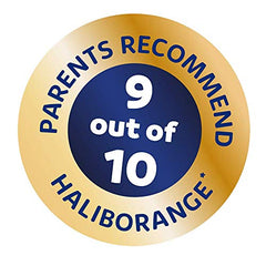 Vitamin A, C, D and B12 icons on Haliborange packaging