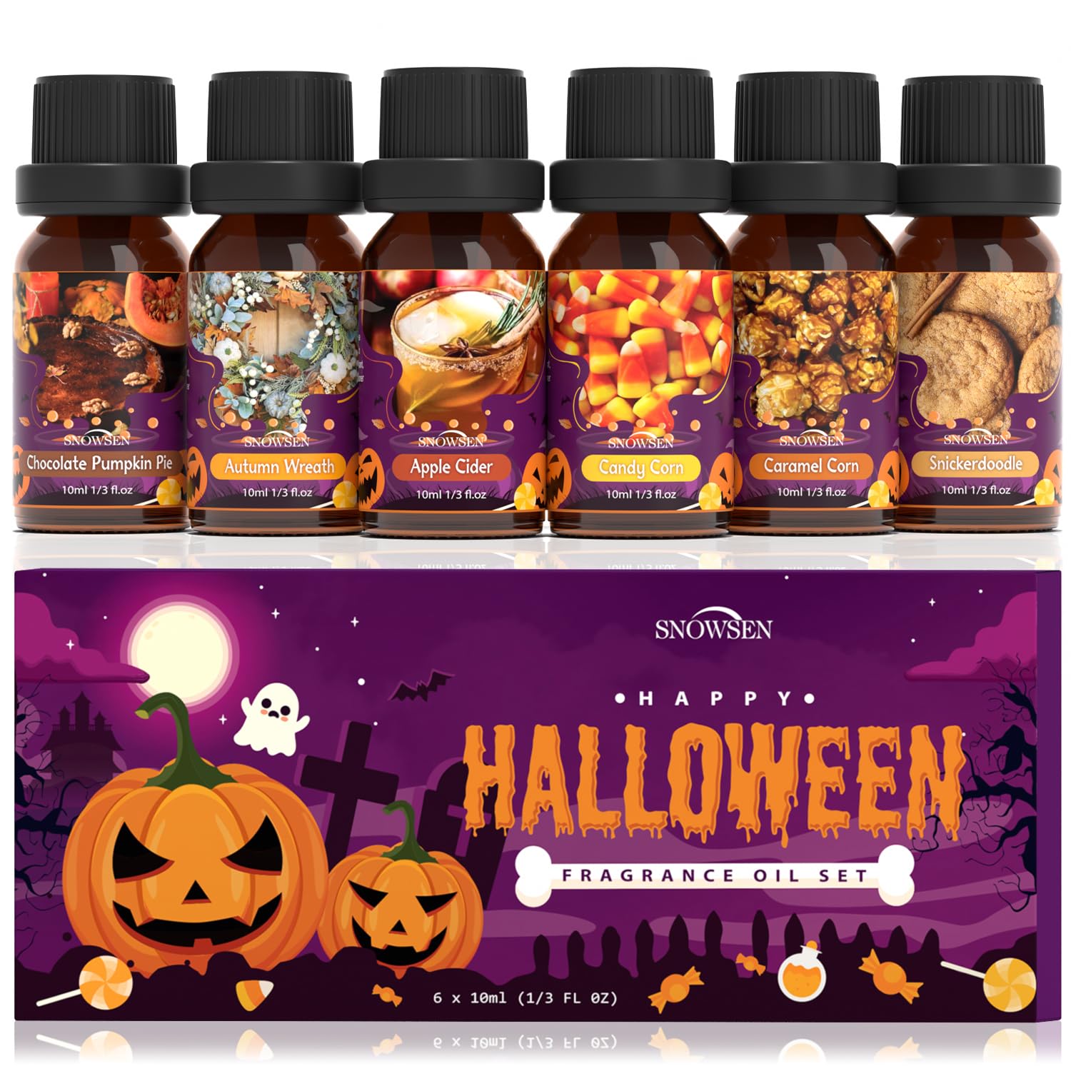Chocolate Pumpkin Pie essential oil bottle in amber glass