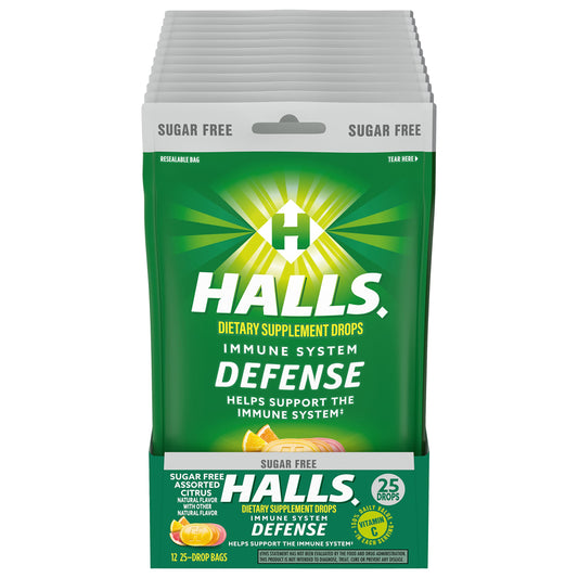 Hero image of HALLS Defense Assorted Citrus Sugar Free Vitamin C Drops