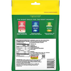 Bright citrus lozenges in a display