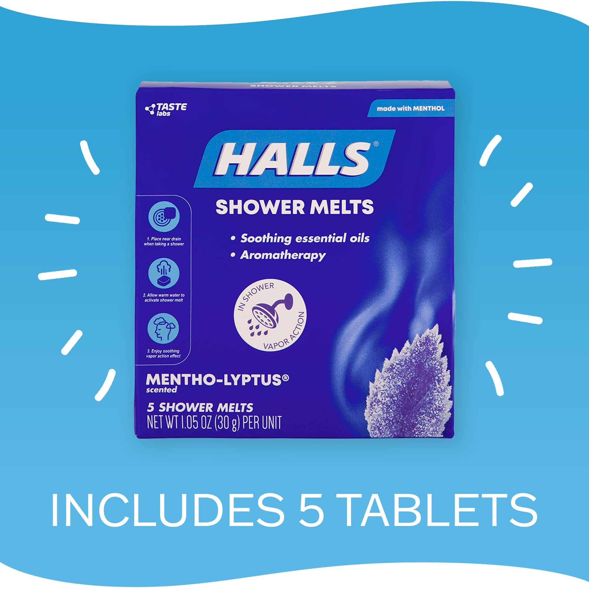Product in shower environment with melt dissolving