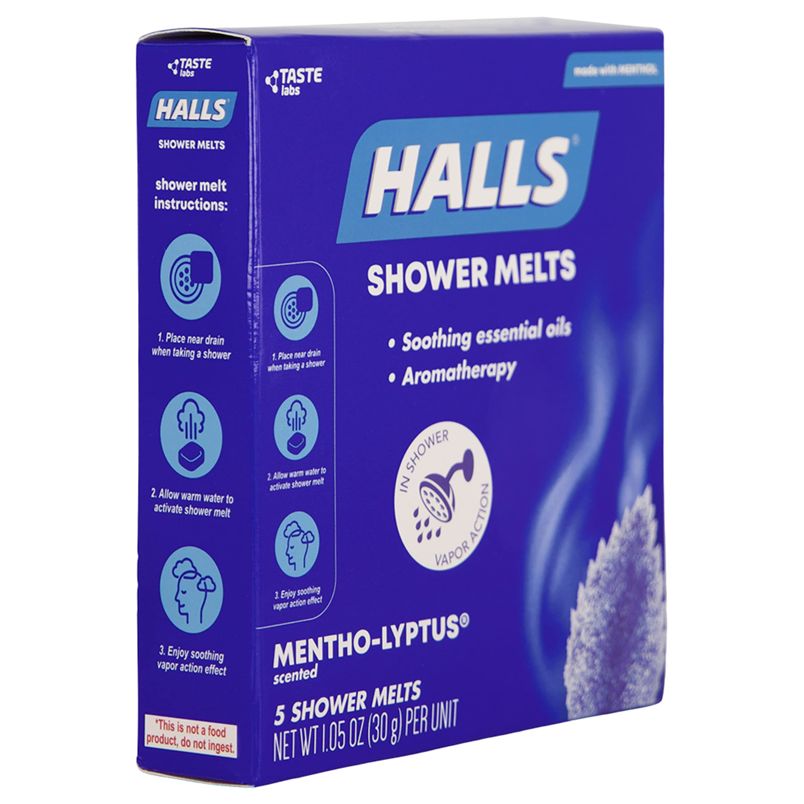 Unwrapped Halls shower melt (Mentho-lyptus) from the 5-pack