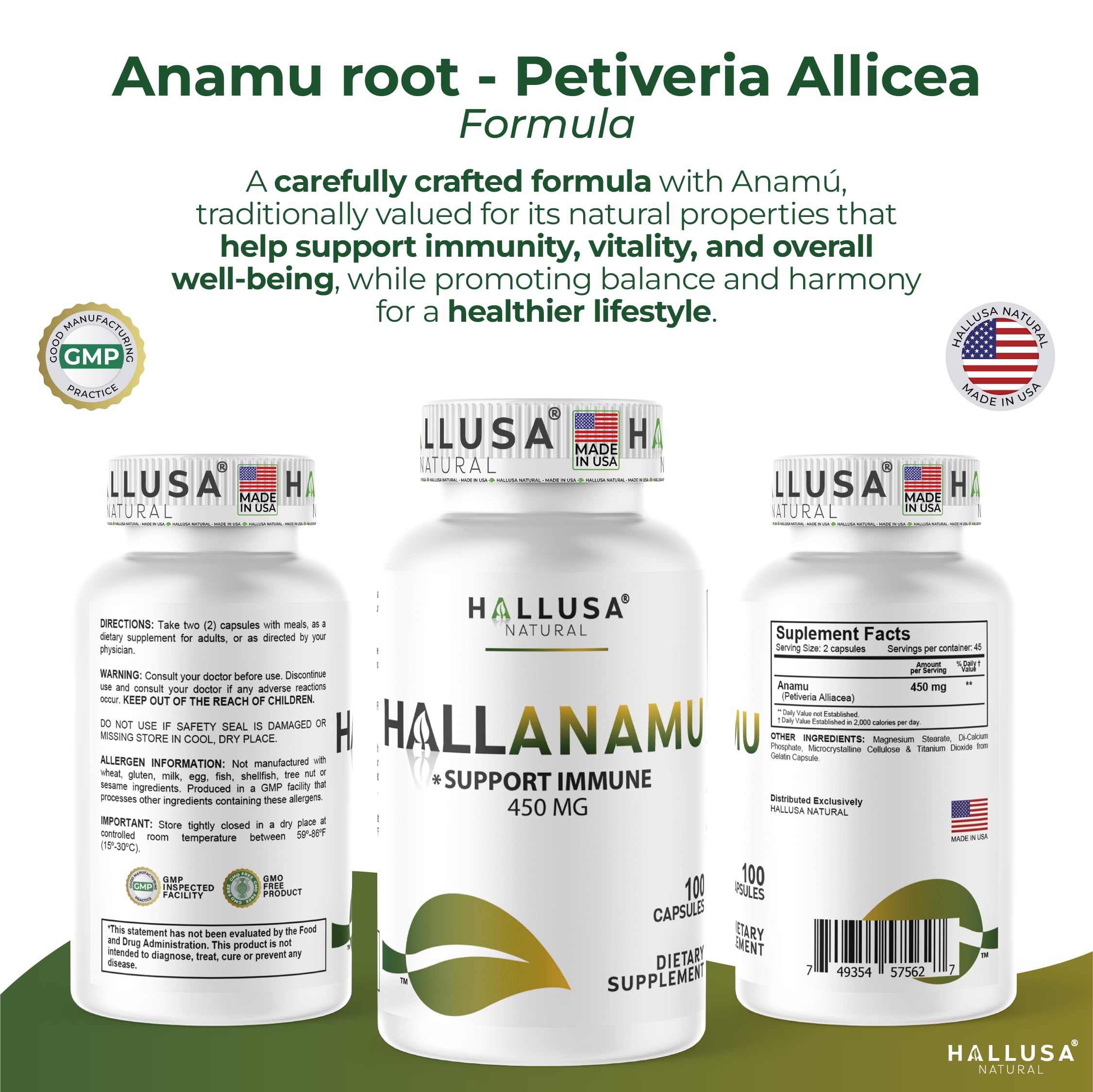 Retail packaging shot with Hallusa branding