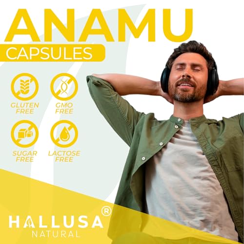 Product label highlighting 450 mg Anamu per capsule