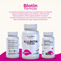 Close-up of Biotin capsules/tablets