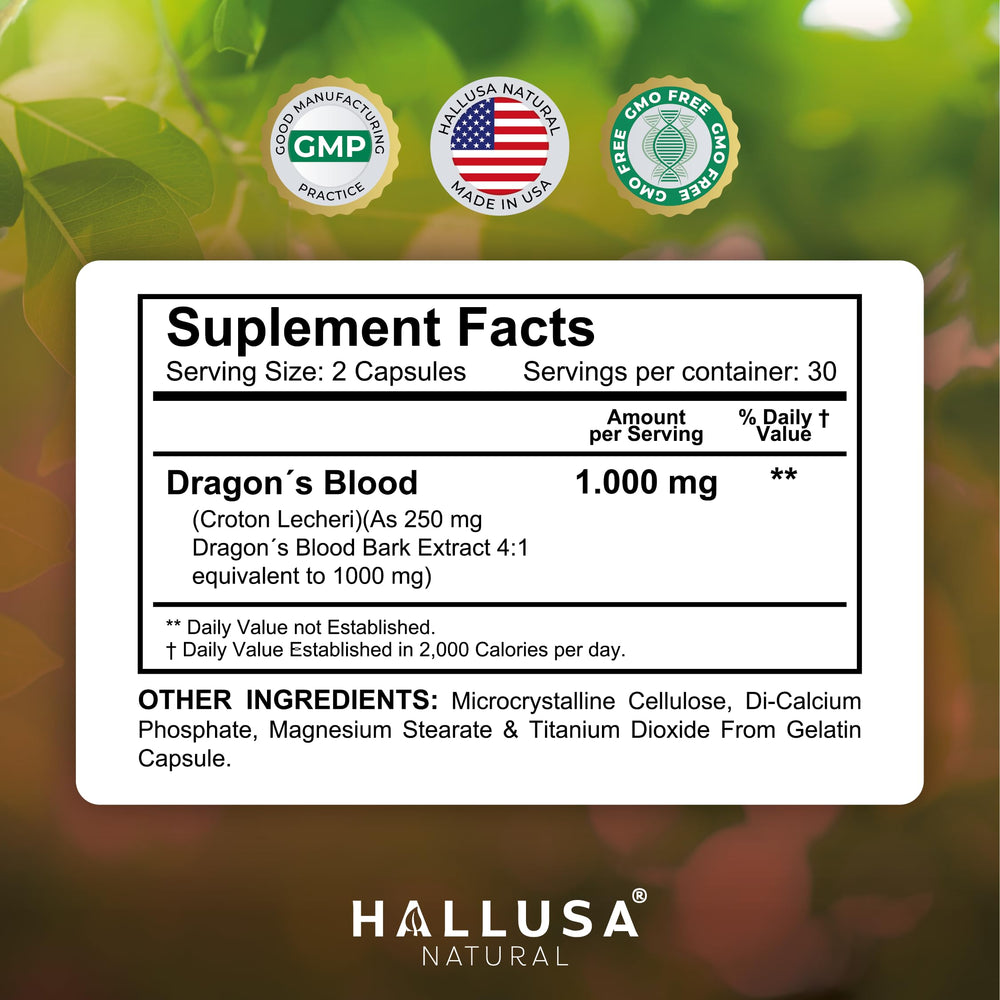 Close-up of Dragon's Blood capsules