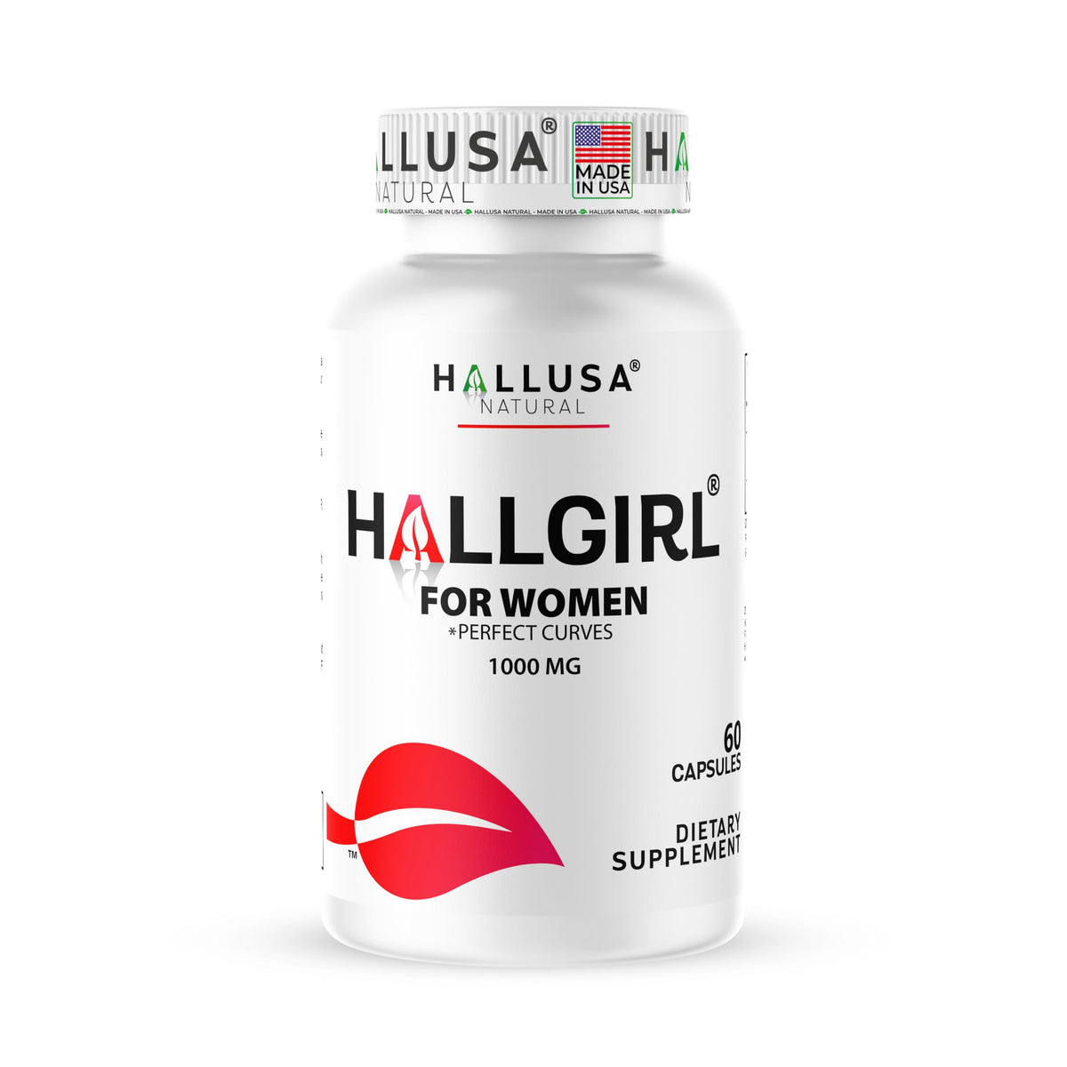 Hallusa Natural Hallgirl Aguaje Curves Capsules bottle front view