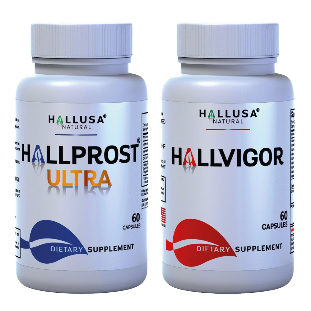 Bottle of Hallprost Ultra 120 capsules by Hallusa Natural