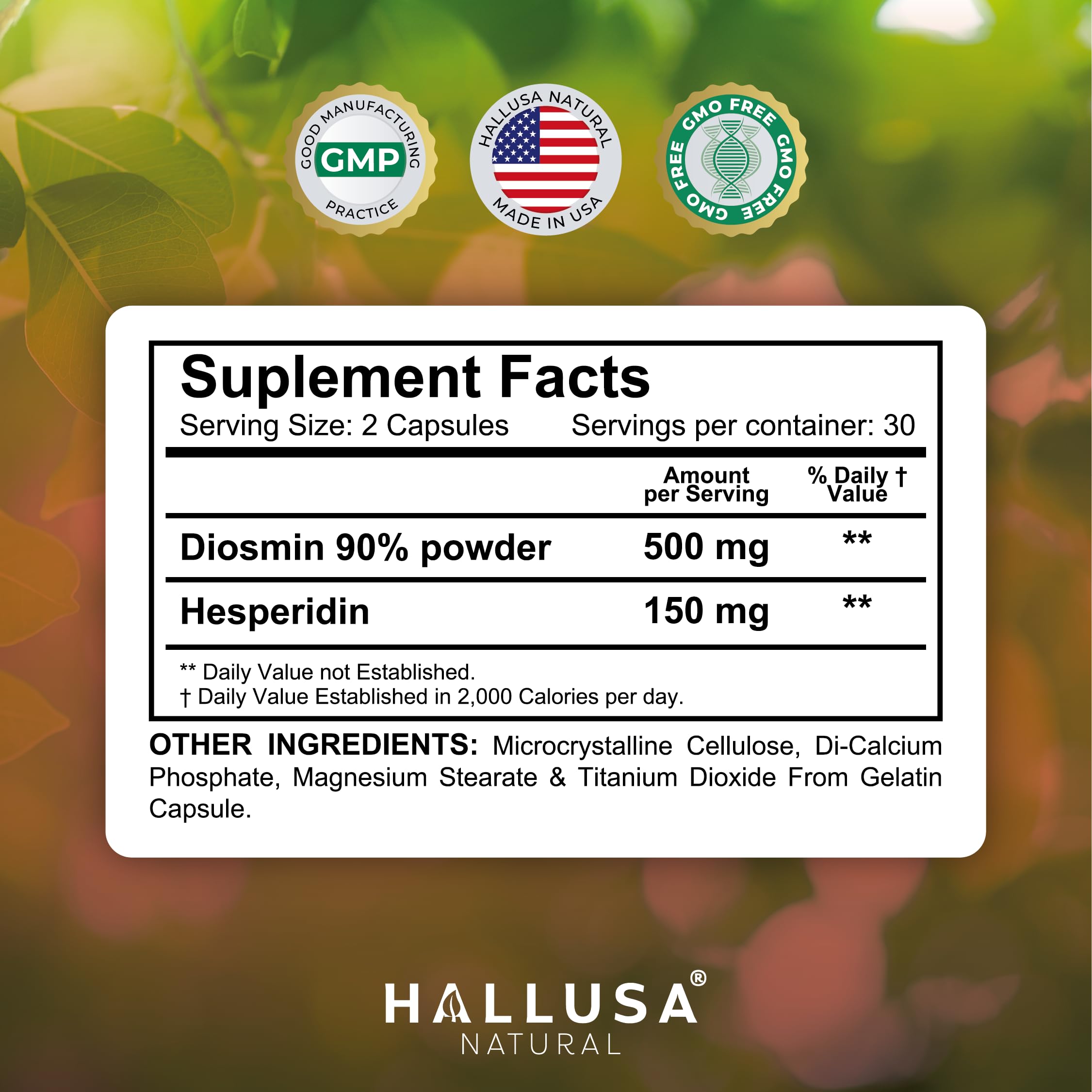 Hallusa Natural Hallosmine Ultra packaging box and bottle