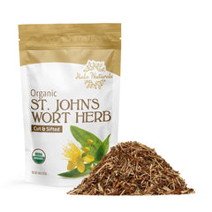 Front view of Halo Naturals St. John's Wort 4 oz resealable pouch