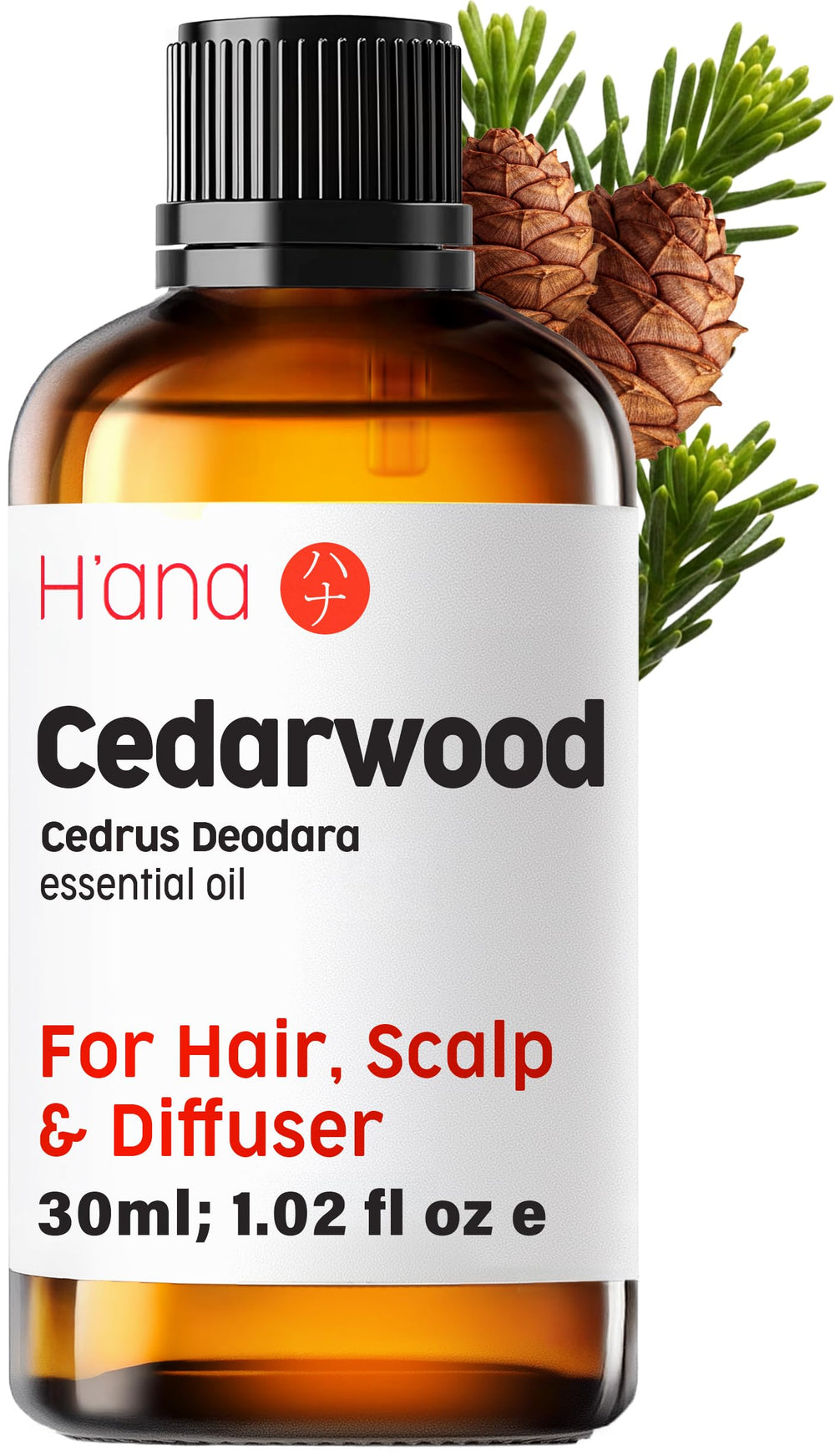 H'ana Cedarwood essential oil bottle 1.02 fl oz