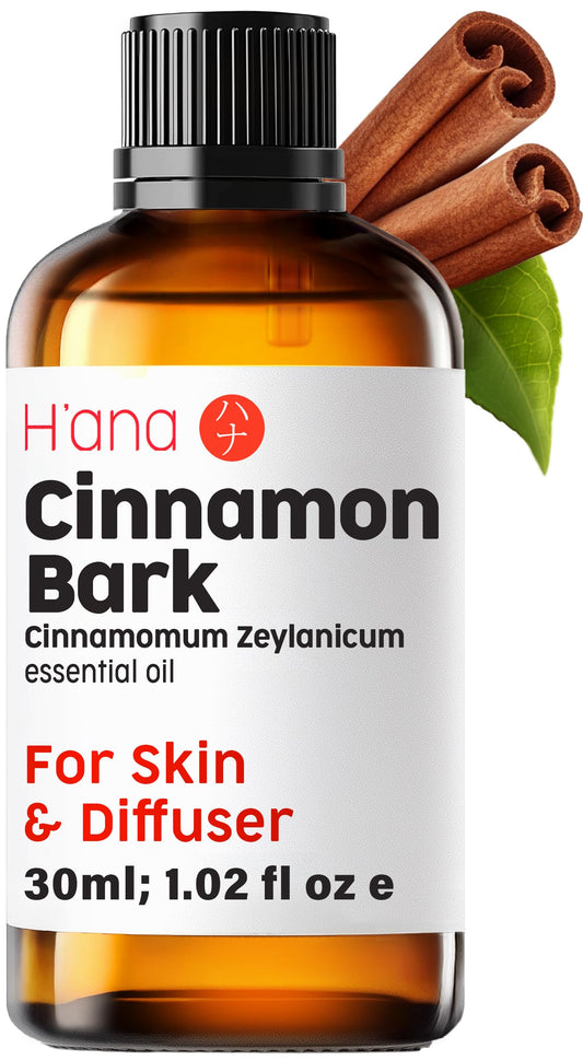 H'ana Cinnamon Bark Essential Oil bottle 1.02 fl oz