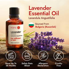 H'ana Lavender Essential Oil packaging and label