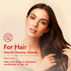 Lavender essential oil applied to hair with jojoba oil