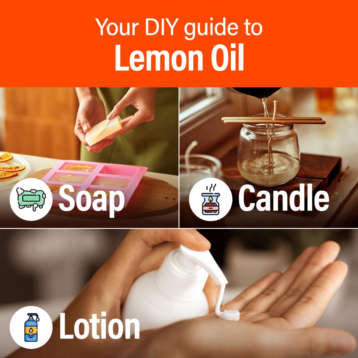 Lemon essential oil for cleaning and fresh scent