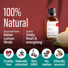 Cruelty-free lemon essential oil packaging