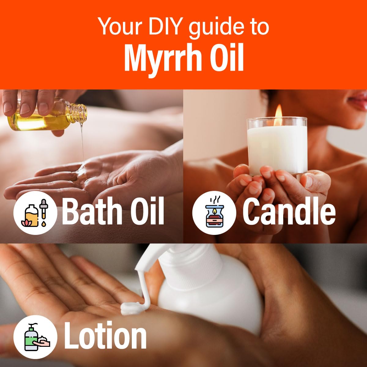 DIY candle and soap making with myrrh oil