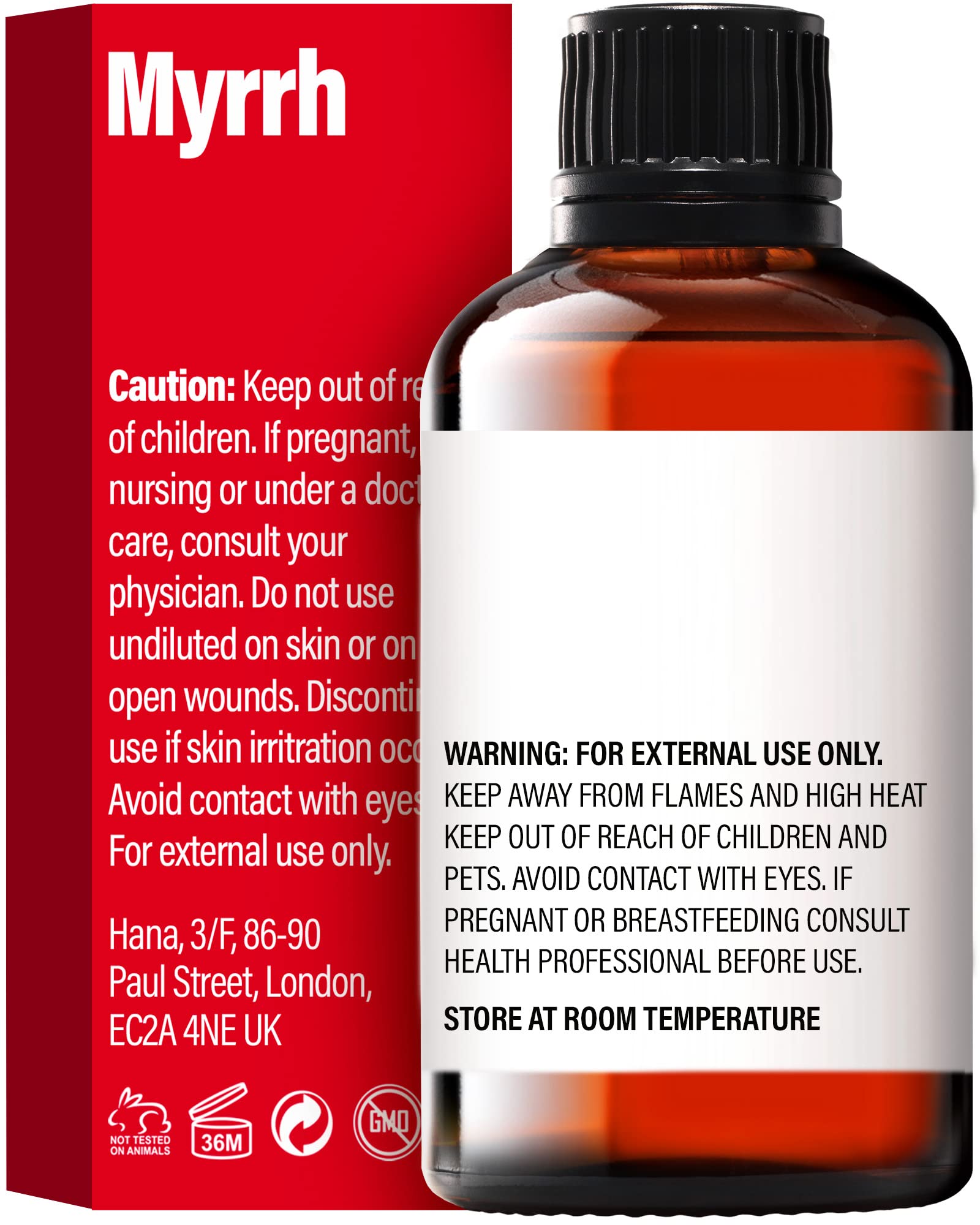 Myrrh essential oil for skin care application
