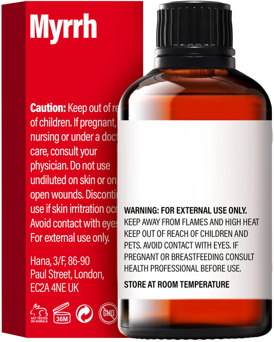 Myrrh essential oil for skin care application