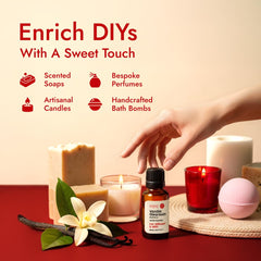 DIY candle making with vanilla essential oil