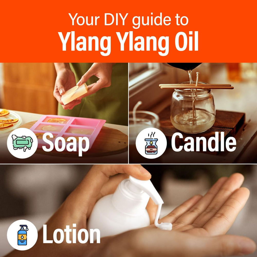 DIY projects using Ylang Ylang essential oil for diffuser, soap, or candles