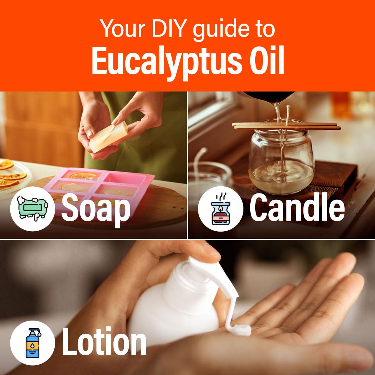 Shower scene with eucalyptus essential oil infusion