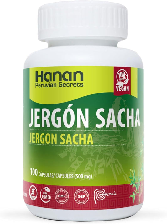 HanAn Jergon Sacha 100 capsules – natural Dracontium loretense leaf powder from Peru